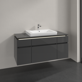 Тумба под раковину Villeroy & Boch Legato 120х55 см с подсветкой МДФ/ДСП глянцевый серый B683L0FP
