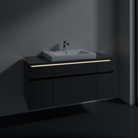 Тумба под раковину Villeroy & Boch Legato 120х55 см с подсветкой МДФ/ДСП глянцевый серый B683L0FP