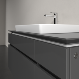 Тумба под раковину Villeroy & Boch Legato 120х55 см с подсветкой МДФ/ДСП глянцевый серый B683L0FP