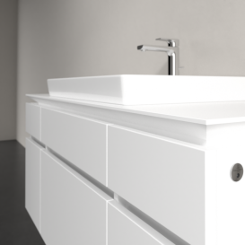 Тумба під раковину Villeroy & Boch Legato 120х55 см з підсвічуванням ДСП білий матовий B683L0MS