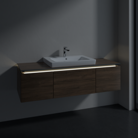 Тумба под раковину Villeroy & Boch Legato 120х38 см с подсветкой ДСП дуб аризона B682L0VH