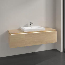 Тумба під раковину Villeroy&Boch Legato 120х38 см з підсвічуванням ДСП північний дуб B682L0VJ