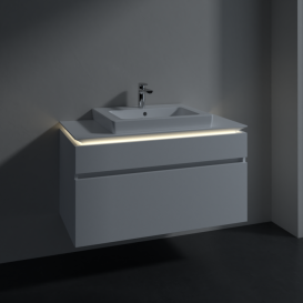 Тумба під раковину Villeroy & Boch Legato 100х55 см з підсвічуванням ДСП білий матовий B681L0MS