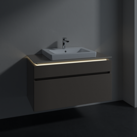 Тумба під раковину Villeroy & Boch Legato 100х55 см з підсвічуванням ДСП сірий трюфель B681L0VG
