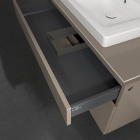 Тумба під раковину Villeroy & Boch Legato 100х55 см з підсвічуванням ДСП сірий трюфель B681L0VG