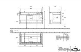 Тумба під раковину Villeroy&Boch Legato 100х55 см з підсвічуванням ДСП північний дуб B681L0VJ