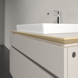 Тумба під раковину Villeroy & Boch Legato 100х55 см з підсвічуванням ДСП ніжно-сірий B681L0VK