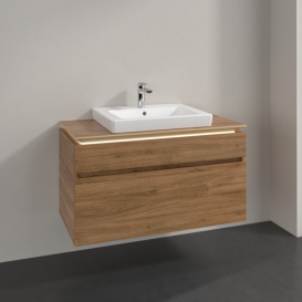 Тумба під раковину Villeroy & Boch Legato 100х55 см з підсвічуванням ДСП дуб канзас B681L0RH