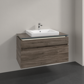 Тумба під раковину Villeroy & Boch Legato 100х55 см з підсвічуванням ДСП кам'яний дуб B681L0RK