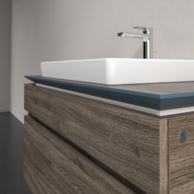 Тумба під раковину Villeroy & Boch Legato 100х55 см з підсвічуванням ДСП кам'яний дуб B681L0RK