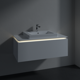 Тумба під раковину Villeroy & Boch Legato 100х38 см з підсвічуванням ДСП білий матовий B680L0MS