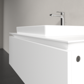 Тумба під раковину Villeroy & Boch Legato 100х38 см з підсвічуванням ДСП білий матовий B680L0MS