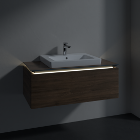 Тумба під раковину Villeroy & Boch Legato 100х38 см з підсвічуванням ДСП дуб аризона B680L0VH