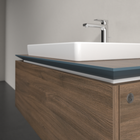 Тумба під раковину Villeroy & Boch Legato 100х38 см з підсвічуванням ДСП дуб аризона B680L0VH