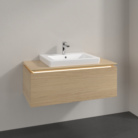 Тумба під раковину Villeroy&Boch Legato 100х38 см з підсвічуванням ДСП північний дуб B680L0VJ