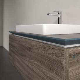 Тумба під раковину Villeroy & Boch Legato 100х38 см з підсвічуванням ДСП кам'яний дуб B680L0RK