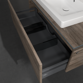 Тумба під раковину Villeroy & Boch Legato 100х38 см з підсвічуванням ДСП кам'яний дуб B680L0RK