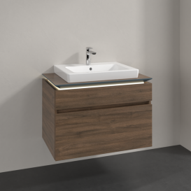 Тумба під раковину Villeroy & Boch Legato 80х55 см з підсвічуванням ДСП дуб аризона B679L0VH