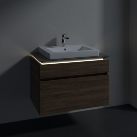 Тумба під раковину Villeroy & Boch Legato 80х55 см з підсвічуванням ДСП дуб аризона B679L0VH