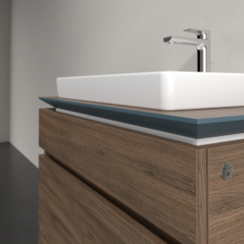 Тумба під раковину Villeroy & Boch Legato 80х55 см з підсвічуванням ДСП дуб аризона B679L0VH