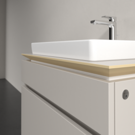 Тумба під раковину Villeroy & Boch Legato 80х55 см з підсвічуванням ДСП ніжно-сірий B679L0VK