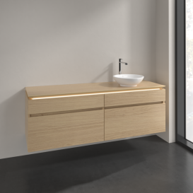 Тумба під раковину Villeroy&Boch Legato 160х55 см з підсвічуванням ДСП північний дуб B598L0VJ