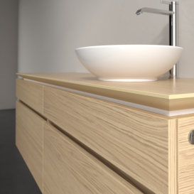 Тумба під раковину Villeroy&Boch Legato 160х55 см з підсвічуванням ДСП північний дуб B598L0VJ