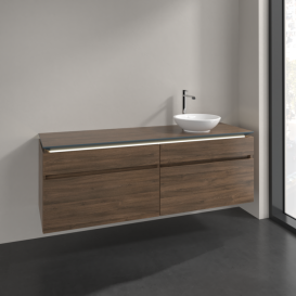 Тумба під раковину Villeroy & Boch Legato 160х55 см з підсвічуванням ДСП дуб аризона B598L0VH