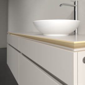 Тумба под раковину Villeroy & Boch Legato 160х55 см с подсветкой ДСП нежно-серый B598L0VK