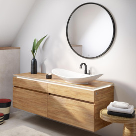 Тумба под раковину Villeroy & Boch Legato 160х55 см с подсветкой ДСП дуб канзас B598L0RH