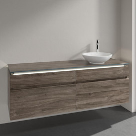 Тумба под раковину Villeroy & Boch Legato 160х55 см с подсветкой ДСП каменный дуб B598L0RK