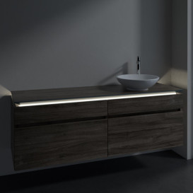 Тумба под раковину Villeroy & Boch Legato 160х55 см с подсветкой ДСП каменный дуб B598L0RK