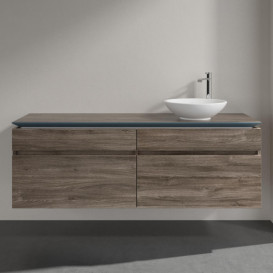 Тумба под раковину Villeroy & Boch Legato 160х55 см с подсветкой ДСП каменный дуб B598L0RK