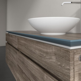 Тумба под раковину Villeroy & Boch Legato 160х55 см с подсветкой ДСП каменный дуб B598L0RK