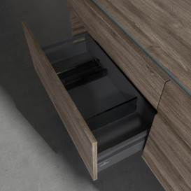 Тумба под раковину Villeroy & Boch Legato 160х55 см с подсветкой ДСП каменный дуб B598L0RK