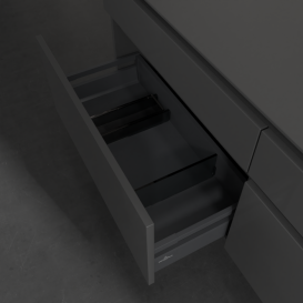 Тумба под раковину Villeroy & Boch Legato 160х55 см с подсветкой МДФ/ДСП глянцевый серый B598L0FP