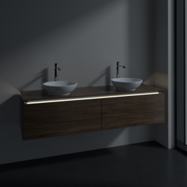 Тумба под раковину Villeroy & Boch Legato 160х38 см с подсветкой ДСП дуб аризона B599L0VH