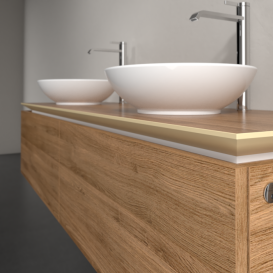 Тумба под раковину Villeroy & Boch Legato 160х38 см с подсветкой ДСП дуб канзас B599L0RH