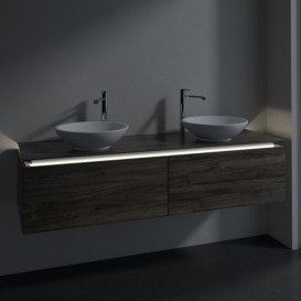 Тумба под раковину Villeroy & Boch Legato 160х38 см с подсветкой ДСП каменный дуб B599L0RK