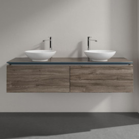 Тумба под раковину Villeroy & Boch Legato 160х38 см с подсветкой ДСП каменный дуб B599L0RK