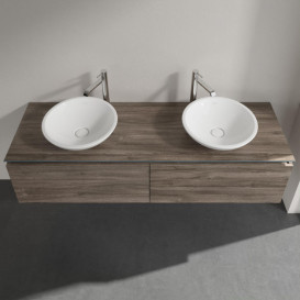 Тумба под раковину Villeroy & Boch Legato 160х38 см с подсветкой ДСП каменный дуб B599L0RK