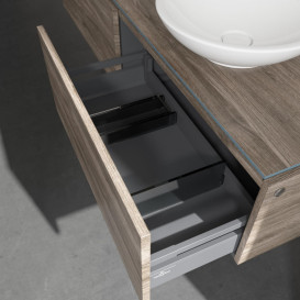 Тумба под раковину Villeroy & Boch Legato 160х38 см с подсветкой ДСП каменный дуб B599L0RK