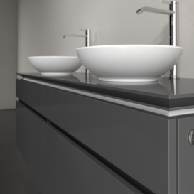 Тумба под раковину Villeroy & Boch Legato 160х55 см с подсветкой МДФ/ДСП глянцевый серый B600L0FP