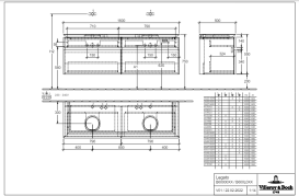 Тумба под раковину Villeroy & Boch Legato 160х55 см с подсветкой ДСП белый матовый B600L0MS