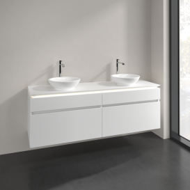 Тумба под раковину Villeroy & Boch Legato 160х55 см с подсветкой ДСП белый матовый B600L0MS