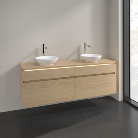 Тумба під раковину Villeroy&Boch Legato 160х55 см з підсвічуванням ДСП північний дуб B600L0VJ