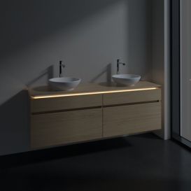 Тумба під раковину Villeroy&Boch Legato 160х55 см з підсвічуванням ДСП північний дуб B600L0VJ