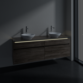 Тумба под раковину Villeroy & Boch Legato 160х55 см с подсветкой ДСП каменный дуб B600L0RK