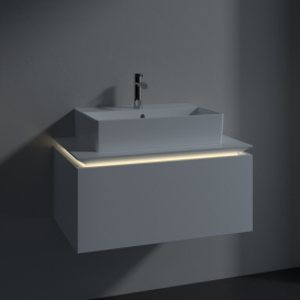 Тумба под раковину Villeroy & Boch Legato 80х38 см с подсветкой МДФ/ДСП белый глянцевый B601L0DH