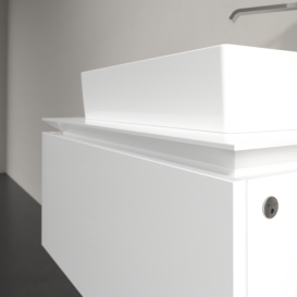 Тумба под раковину Villeroy & Boch Legato 80х38 см с подсветкой МДФ/ДСП белый глянцевый B601L0DH